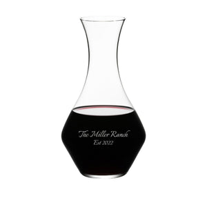 Riedel Cabernet Decanter, 25oz lifetime engraving