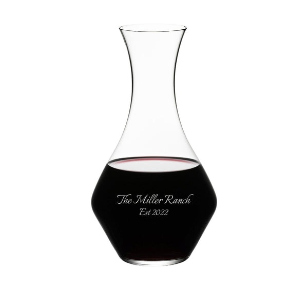 Riedel Cabernet Decanter, 25oz lifetime engraving