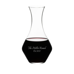Riedel Crystal Wine Decanter, 37oz lifetime engraving