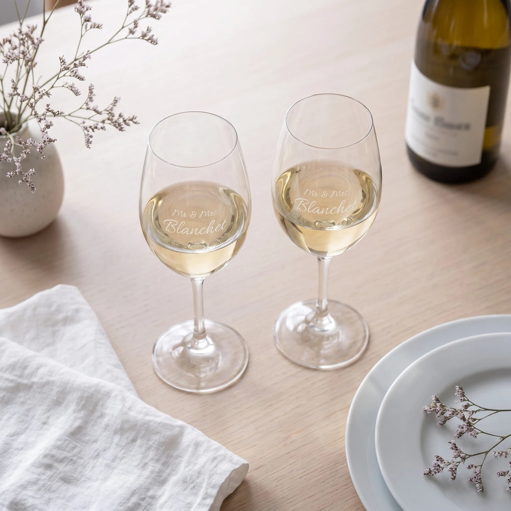 Riedel Ouverture White Wine Glasses, 9oz, Set of 2 lifetime engraving