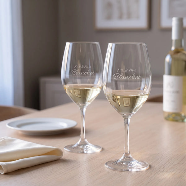 Riedel Ouverture White Wine Glasses, 9oz, Set of 2 lifetime engraving