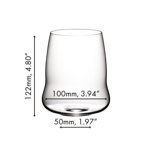 Riedel Wings to Fly Stemless Wine Glass with Believe in the Magic of Christmas Design lifetime engraving