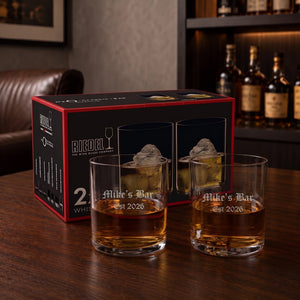 Riedel The O Wine Tumbler Whisky H2O Glasses, 15oz, Set of 2 lifetime engraving