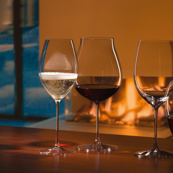 Riedel Veritas 15.69oz Champagne Glasses, Set of 2 lifetime engraving