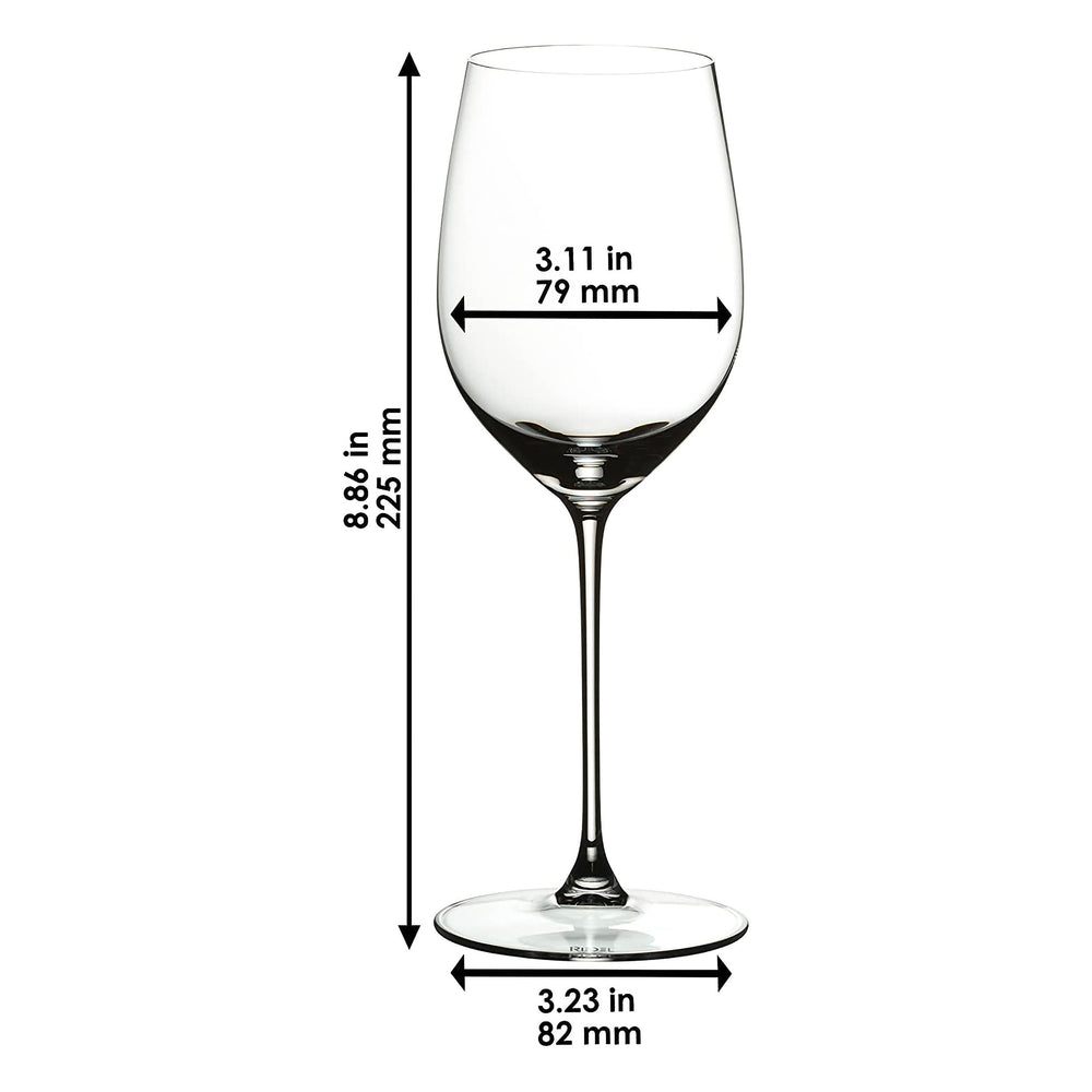 Riedel Veritas Viognier/Chardonnay 13oz Wine Glasses, Set of 2 lifetime engraving