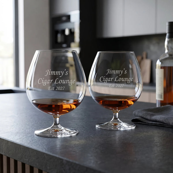 Riedel Vinum Brandy Glasses, 31oz, Set of 2 lifetime engraving