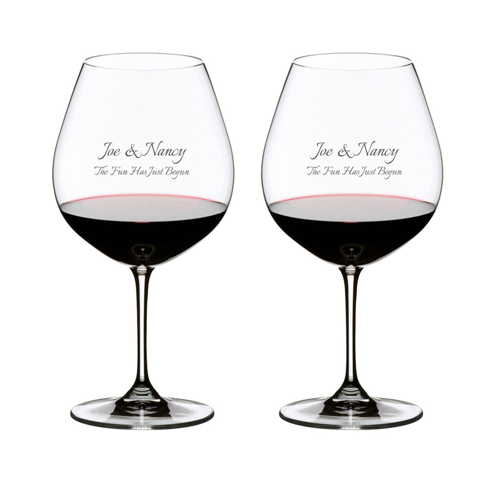 Riedel Vinum Large 24oz Wine Glasses, Set of 2 lifetime engraving