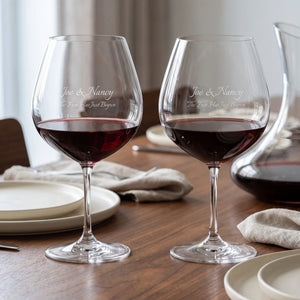 Riedel Vinum Pinot Noir Wine Glasses, 24oz, Set of 2 lifetime engraving