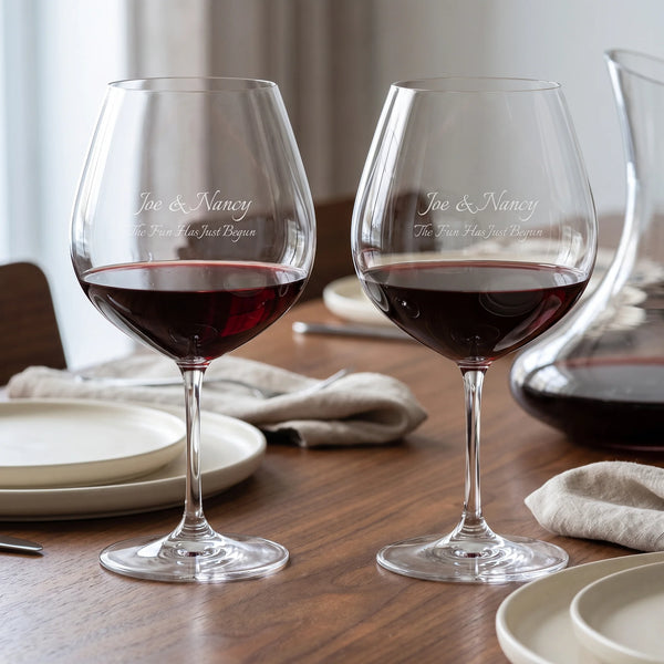 Riedel Vinum Pinot Noir Wine Glasses, 24oz, Set of 2 lifetime engraving