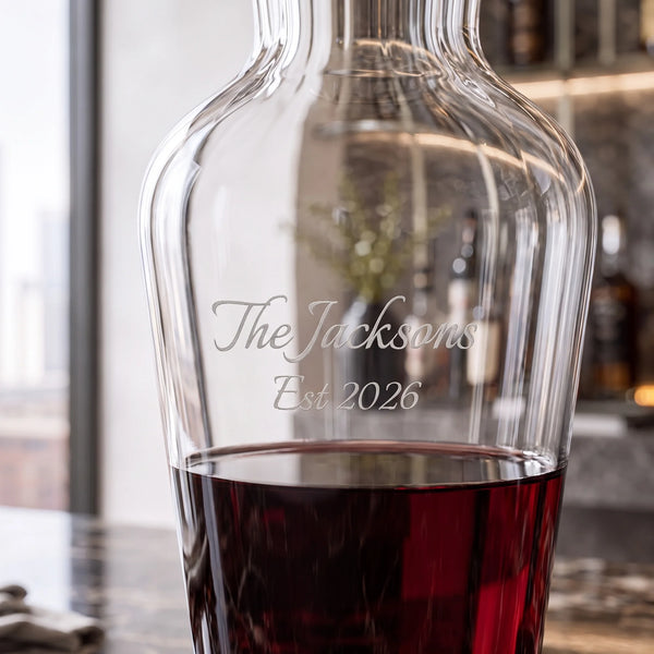 Riedel Wine Friendly Decanter, 25oz lifetime engraving