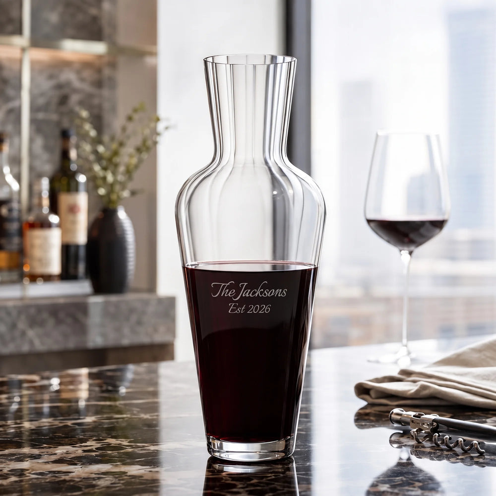 Riedel Wine Friendly Decanter, 25oz lifetime engraving