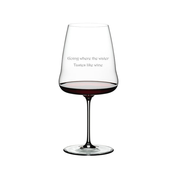 Riedel Winewings Red Wine Glass, Giant 32oz lifetime engraving