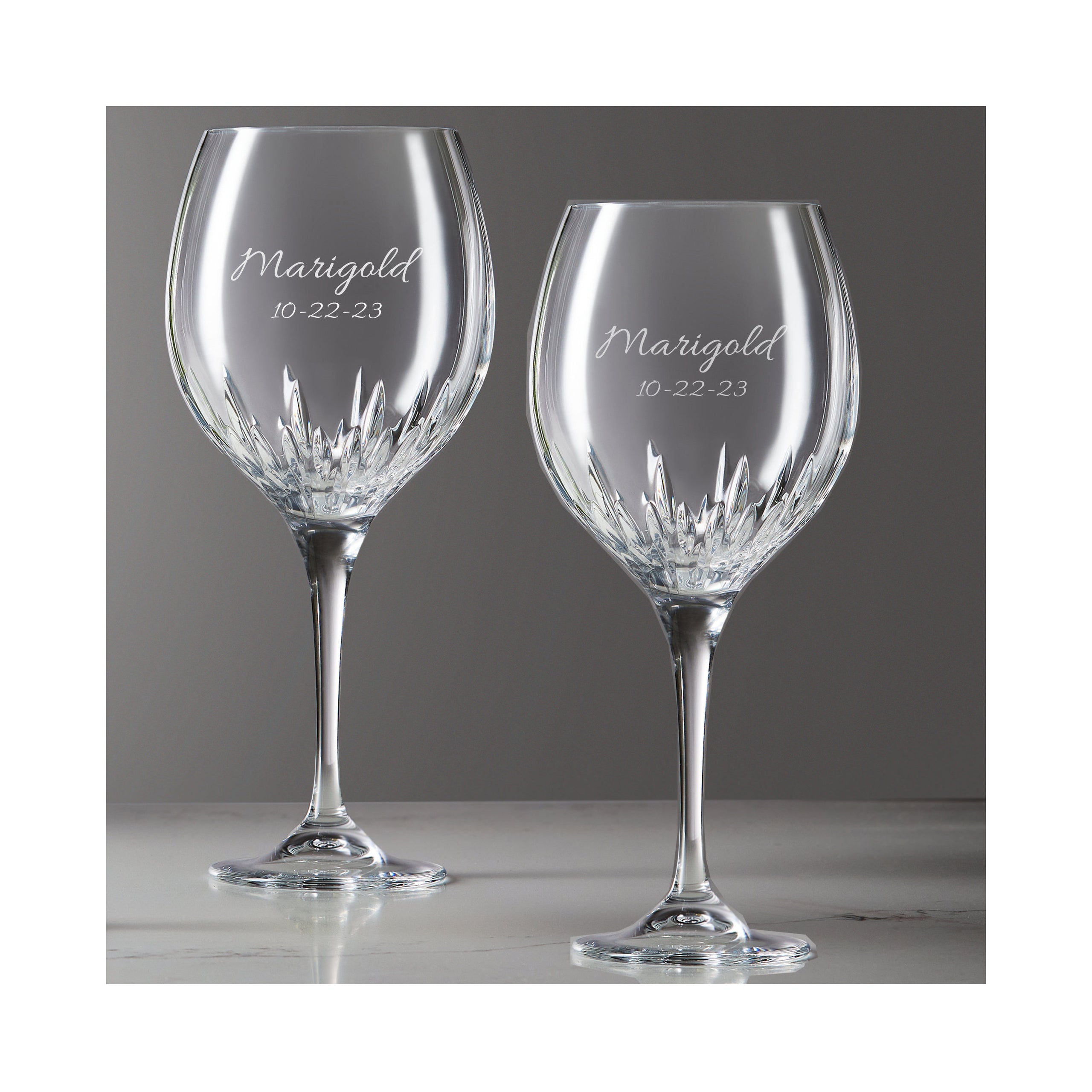 Vera Wang Wedgwood Duchesse Goblet Pair, Set of 2 lifetime engraving