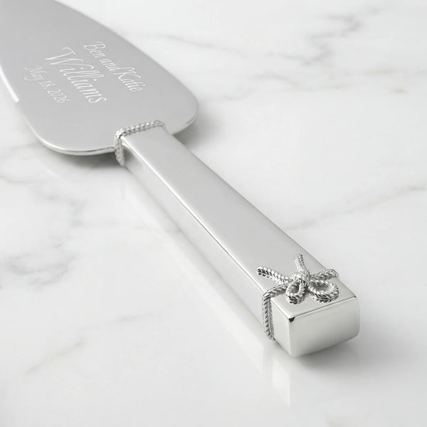 Vera Wang Wedgwood Love Knots Silver Wedding Cake Knife and Server Set