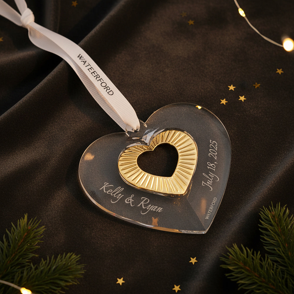 Waterford 2025 Edition Heart Ornament with Gold