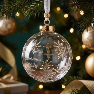 Waterford 2026 Personalizable Bauble Ornament lifetime engraving