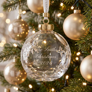 Waterford 2026 Personalizable Bauble Ornament lifetime engraving