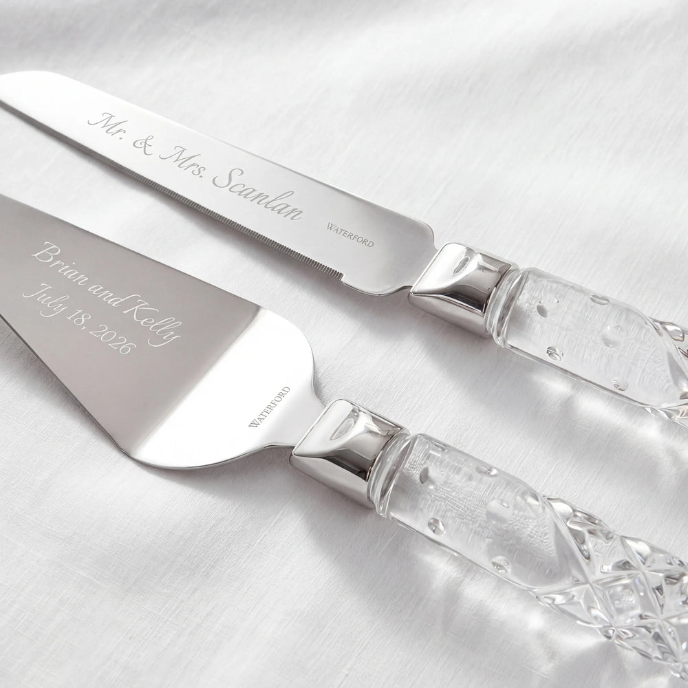 Waterford Celebrations Wedding Cake Knife and Server Set lifetime engraving