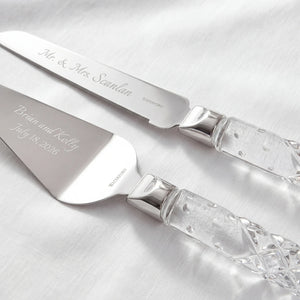 Waterford Celebrations Wedding Cake Knife and Server Set lifetime engraving