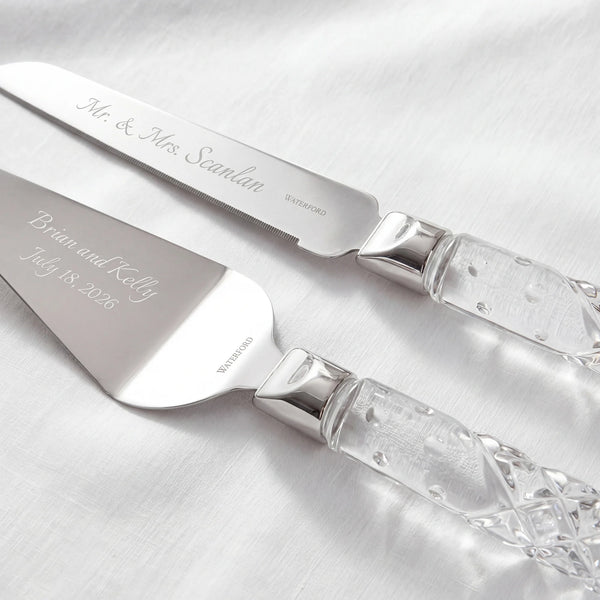 Waterford Celebrations Wedding Cake Knife and Server Set lifetime engraving