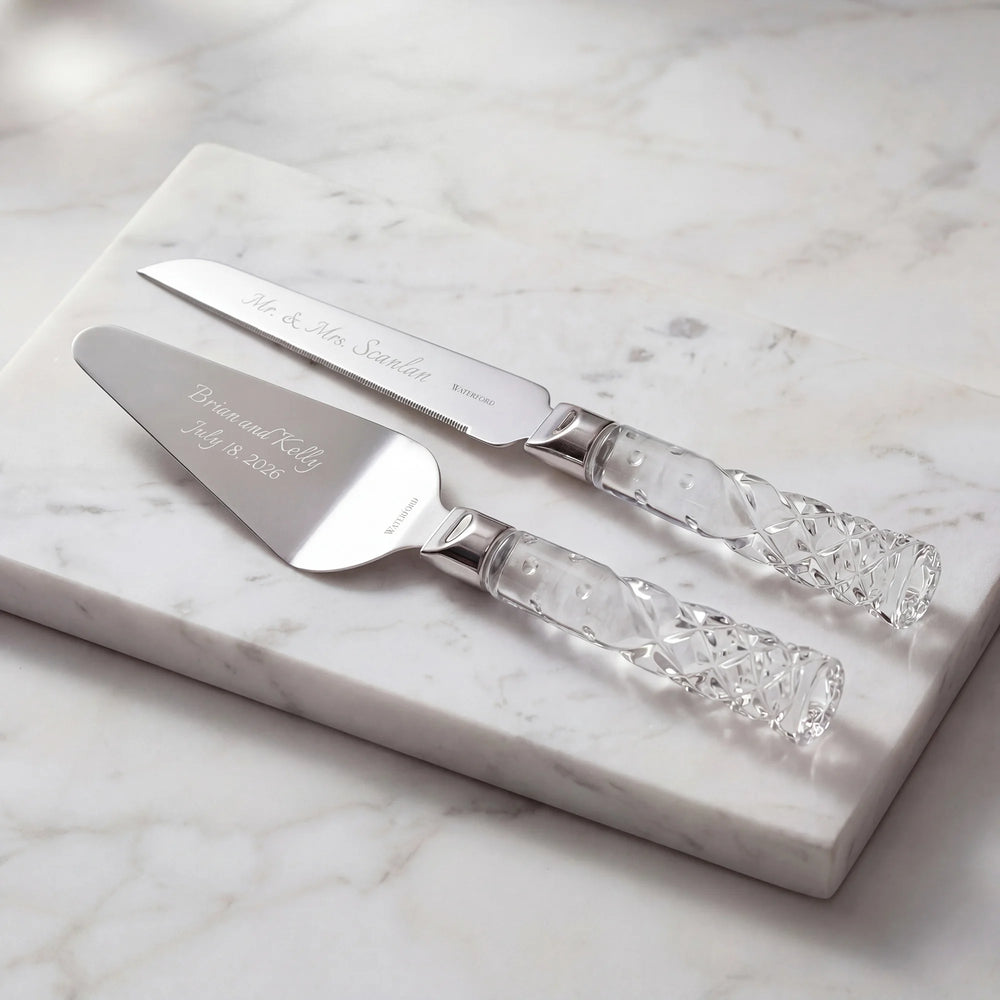 Waterford Celebrations Wedding Cake Knife and Server Set lifetime engraving