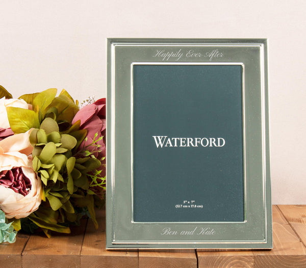 Waterford Silver Plated Picture Frame, 5x7 lifetime engraving