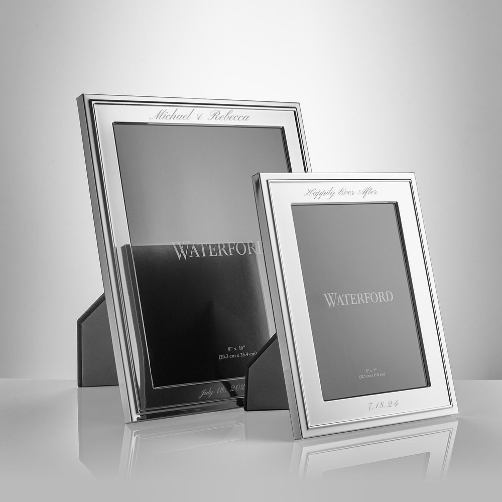 Waterford Classic Silver Plated Picture Frame, 8x10 lifetime engraving