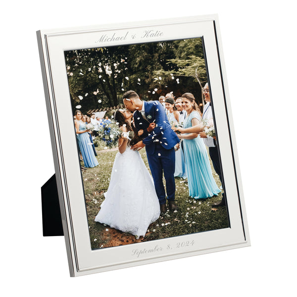 Waterford Classic Silver Plated Picture Frame, 8x10 lifetime engraving