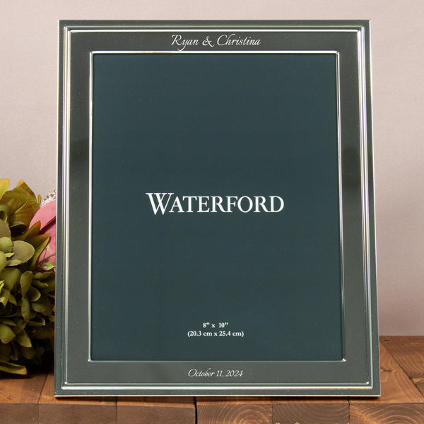 Waterford Classic Silver Plated Picture Frame, 8x10 lifetime engraving