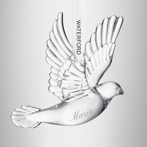 Waterford Dove of Peace Ornament lifetime engraving