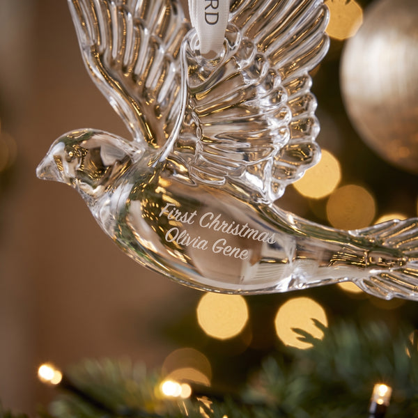 Waterford Dove of Peace Ornament lifetime engraving