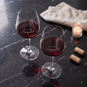 Waterford Elegance Cabernet Sauvignon Wine Glasses, 25oz, Set of 2 lifetime engraving