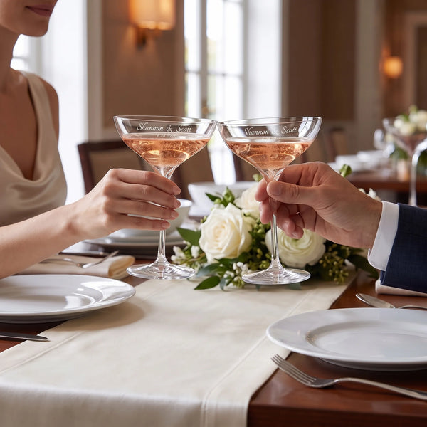 Waterford Elegance Champagne Belle Coupe Glasses, 7oz, Set of 2 lifetime engraving