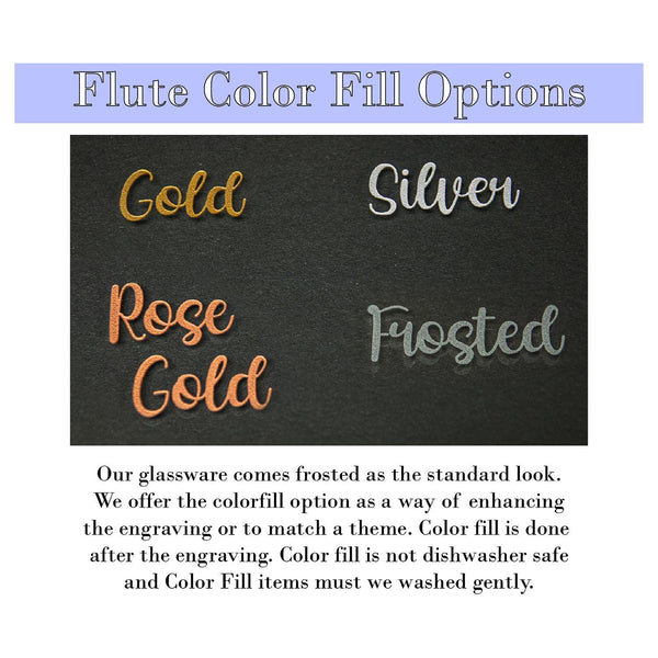 Waterford Elegance Champagne Flutes Vertical Engraved Mr & Mrs Design, Set of 2 lifetime engraving