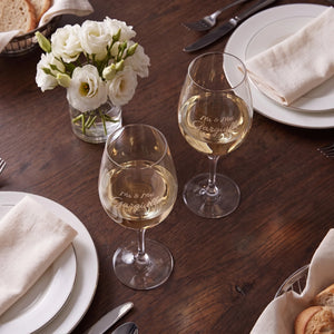 Waterford Elegance Chardonnay Wine Glasses, 14oz, Set of 2 lifetime engraving