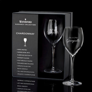 Waterford Elegance 14.5oz Wine Glasses, Set of 2 lifetime engraving