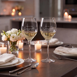Waterford Elegance Chardonnay Wine Glasses, 14oz, Set of 2 lifetime engraving