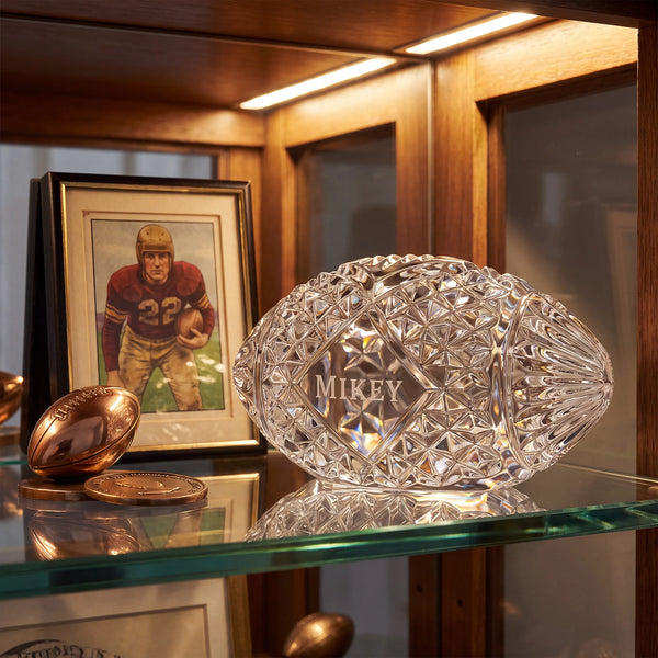 Waterford Football Paperweight, 4.5" lifetime engraving