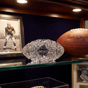 Waterford Football Paperweight, 4.5" lifetime engraving
