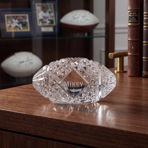 Waterford Football Paperweight, 4.5" lifetime engraving
