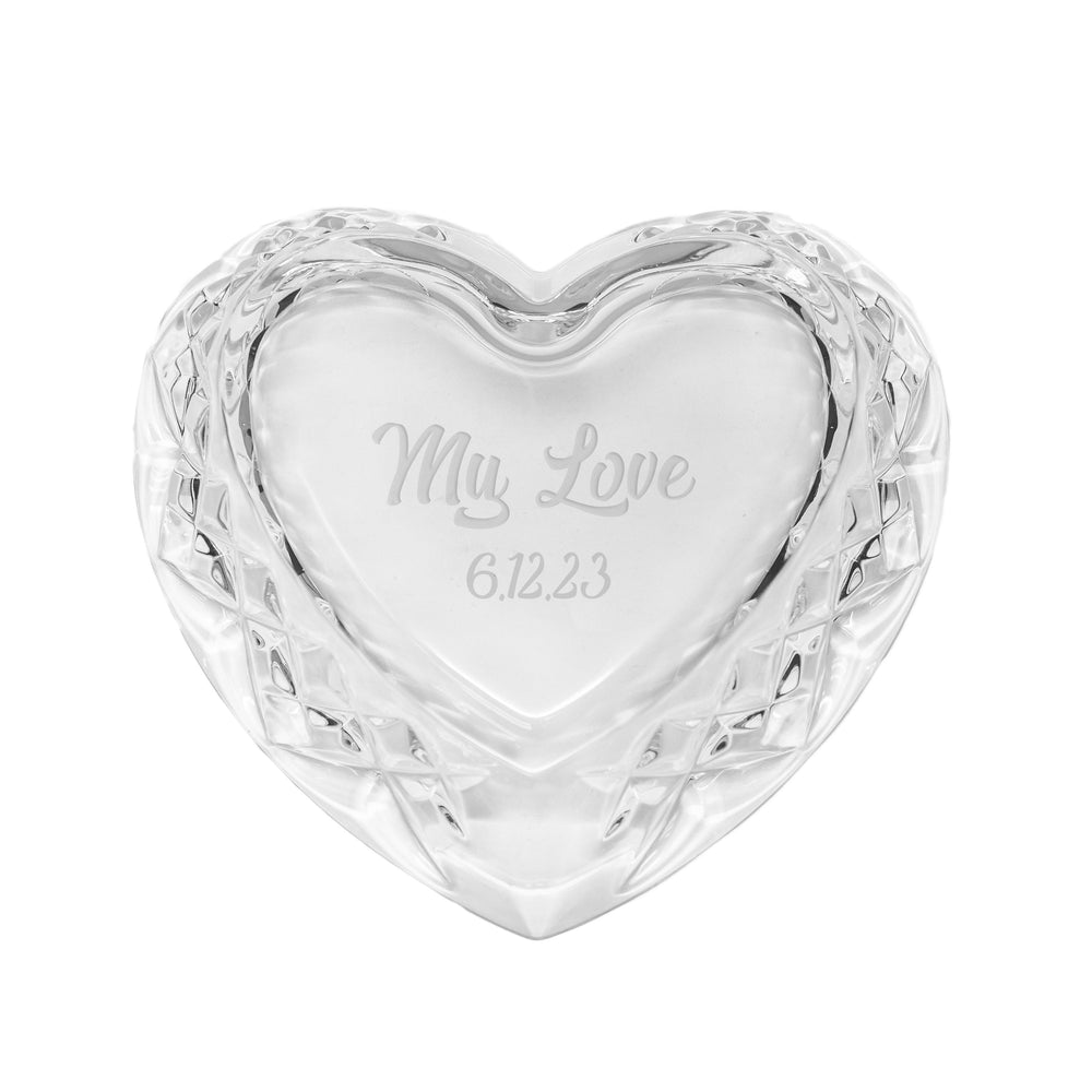 Waterford Giftology Heart Box, 4.5" lifetime engraving