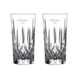 Waterford Gin Journeys Lismore Highball Glasses, Set of 2 lifetime engraving