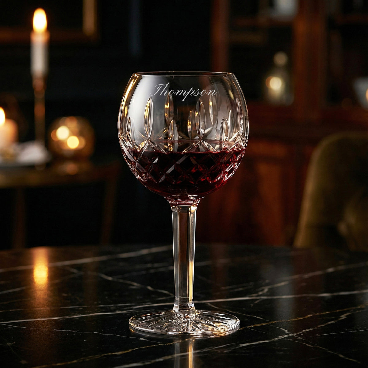 red waterford wine glasses Engraved Waterford Lismore Balloon Wine Glass (Single)