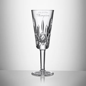 Waterford Lismore Champagne Flute, 4oz, Single lifetime engraving