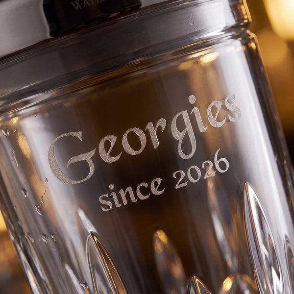 Waterford Lismore Cocktail Shaker, 24oz lifetime engraving
