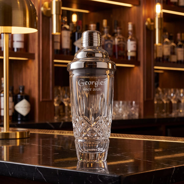 Waterford Lismore Cocktail Shaker, 24oz lifetime engraving