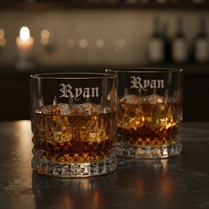 Waterford Lismore Connoisseur Diamond Straight Sided Tumblers, 6oz, Set of 2 lifetime engraving
