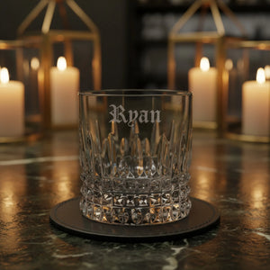 Waterford Lismore Connoisseur Diamond Straight Sided Tumblers, 6oz, Set of 2 lifetime engraving