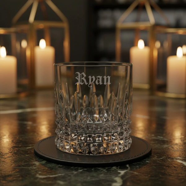 Waterford Lismore Connoisseur Diamond Straight Sided Tumblers, 6oz, Set of 2 lifetime engraving