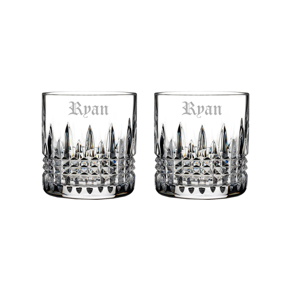 Waterford Lismore Connoisseur Diamond Straight Sided Tumblers, Set of 2 lifetime engraving